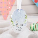 Ornement de Pâques en Acrylique Personnalisé Avec Nom et Motif de Lapin Décoration de Maison Cadeau Fête de Pâques Nouveau-né pour Enfants
