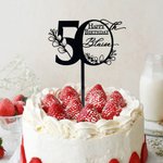 Spersonalizowany topper na tort z okazji 40. i 60. urodzin z imieniem i nazwiskiem Prezent urodzinowy dla przyjaciela rodziny