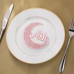 Personalized Hollow Mirror Star Moon Ornament Name Tag Eid Mubarak Ramadan Decor Islam Birthday Gift for Muslim Family Friends