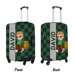 Personligt Y2K Cartoon Character 18-32 Inches Plaid Bagageöverdrag med namn Resetillbehör Födelsedagspresent för män Kvinnor