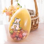 Personalisierte niedliche Osterhase anfängliche Karotte füllbar Osterei mit Namen Ostern Party Gunst Geschenk für Jungen Mädchen