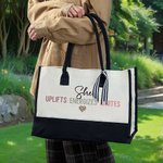 Personalisierte Leopard Print Boss Lady Large Canvas Tote Bag mit Namen tägliche Reise Arbeit Essentials Förderung Geburtstag Geschenk für weibliche Manager Boss