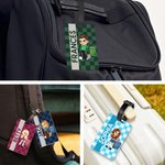 Étiquette de Bagage Personnalisée avec Nom et Personnage Style Y2K Accessoire de Voyage Cadeau Anniversaire pour Femme Homme