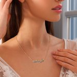 Personalisierte Multicolor zierlichen arabischen Namen Halskette Muslim Ramadan islamischen Schmuck Geburtstag Jahrestag Geschenk für Frauen