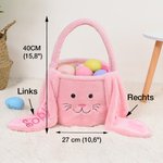 Personalisierter Osterkorb in Form von Langen Plüsch Hasenohren Glitzernder Name Ostereier-Jagd Geschenk für Kinder