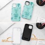 Henkilökohtainen 1-4 Lemmikkieläinten muotokuva Kuvat Double-layer Phone Case iPhone Samsung nimi Syntymäpäivälahja Koiralle Kissa Lemmikkieläinten ystäville