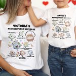 Gepersonaliseerd Autisme Bewustzijn Neurodiverse Universum 100% Katoenen T-shirt met Naam Wereld Autisme Dag Verjaardagscadeau voor Autisme Sped Leraar