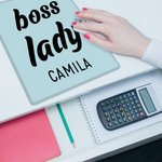 Personalisierte Boss Lady Anti-Rutsch-Mauspad mit Namen Computer-Zubehör Büro Geburtstag Geschenk für Freund Familie Kollege