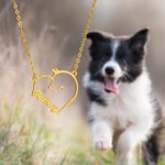 Personalisierte Herzform Katze Hund Haustier Umriss Halskette mit Namen Geburtstag Haustier Party Geschenk für Frauen Tierliebhaber
