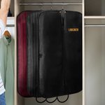 Custodia per abito in pelle impermeabile con maniglia personalizzata con nome ricamato essenziale per viaggi regalo per nozze e compleanno per uomo