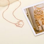 Personalisierte Herzform Katze Hund Haustier Umriss Halskette mit Namen Geburtstag Haustier Party Geschenk für Frauen Tierliebhaber