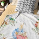 Gepersonaliseerde Pasen Peter Rabbit Zachte Throw Deken met Naam Home Decor Pasen Verjaardag Baby Shower Gift voor Pasgeboren Kinderen