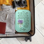 Personalized Birth Flower Bouquet Name Leather Jewelry Box with LED Three-color Adjustable Makeup Mirror Birthday Wedding Gift for Women Girls