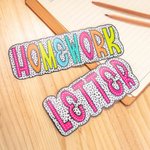 Personalized Dalmatian Dots Colorful Doodle Letter Whiteboard Magnets Magnetic Bookmark Clips with Card Teaching Tool Back to School Gift for Teacher