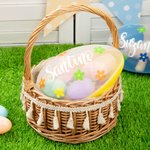Fiori personalizzati Uovo di Pasqua Jumbo riempibile con nome Festa di Pasqua Regalo di caccia per ragazzi Ragazze
