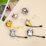 Personalisierte Dackel Corgi kleine Hunde wiederverwendbare Strohhalm Topper mit anfänglichen Charme Zubehör für Stanley Becher Geburtstag Geschenk für Hundeliebhaber Besitzer