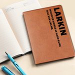 Personalisiertes Kunstleder Name Text Notebook mit 100 linierten Seiten Geburtstag Anerkennung Büro Geschenk für Kollegen Führungskräfte