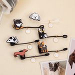 Personalisierte Dackel Corgi kleine Hunde wiederverwendbare Strohhalm Topper mit anfänglichen Charme Zubehör für Stanley Becher Geburtstag Geschenk für Hundeliebhaber Besitzer