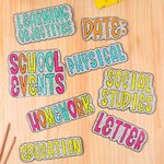 Personalized Dalmatian Dots Colorful Doodle Letter Whiteboard Magnets Magnetic Bookmark Clips with Card Teaching Tool Back to School Gift for Teacher