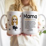 Personalisierte Cartoon-Charakter Fünf-Sterne-Rezension 11oz 15oz keramische Kaffeetasse mit Namen Muttertag Geburtstag Geschenk für Mama