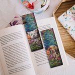 Personalisierte gemalte Blume Haustier Hund klar Acryl Lesezeichen mit Namen und Text Lesen Schreibwaren Zubehör Geburtstag Geschenk für Tierliebhaber Bücherwurm