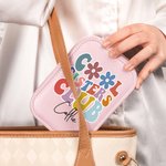 Personalisierte Cool Sister Club Leder-Schmuckkästchen mit LED dreifarbig einstellbar Make-up-Spiegel Reise wesentliche Geburtstagsgeschenk für Schwester