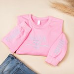 Personalisierte Multicolor Bogen bestickt Oma weiches Sweatshirt Hoodie mit 1-12 Namen der Enkelkinder Muttertag Geburtstag Geschenk für Oma Mama