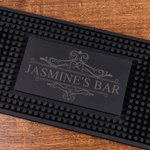 Personlig minimalistisk sklisikker barmatte drikkeunderlag med graveringstekst Hjemmebarinnredning Bursdagsgave til bartendere Cocktailelskere