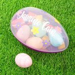 Fiori personalizzati Uovo di Pasqua Jumbo riempibile con nome Festa di Pasqua Regalo di caccia per ragazzi Ragazze