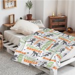 Personalisierte Running Girl World Cloud weiche Decke mit Namen Home Decor Geburtstagsgeschenk für Sportliebhaber