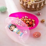 Uovo di Pasqua personalizzabile con il nome di un personaggio dei cartoni animati, regalo di Pasqua per le bambine