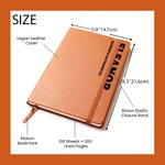 Personalisiertes Kunstleder Name Text Notebook mit 100 linierten Seiten Geburtstag Anerkennung Büro Geschenk für Kollegen Führungskräfte