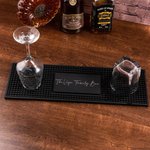 Personlig minimalistisk sklisikker barmatte drikkeunderlag med graveringstekst Hjemmebarinnredning Bursdagsgave til bartendere Cocktailelskere