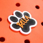 Personalisierte Multicolor 3D Hund Pfote Print Name Tasche Button Charm Zubehör für Bogg Geburtstag Geschenk für Hundeliebhaber