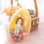Uovo di Pasqua personalizzabile con il nome di un personaggio dei cartoni animati, regalo di Pasqua per le bambine