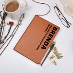 Personalisiertes Kunstleder Name Text Notebook mit 100 linierten Seiten Geburtstag Anerkennung Büro Geschenk für Kollegen Führungskräfte
