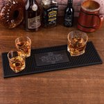 Personlig minimalistisk sklisikker barmatte drikkeunderlag med graveringstekst Hjemmebarinnredning Bursdagsgave til bartendere Cocktailelskere
