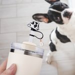 Personalisierte Dackel Corgi kleine Hunde wiederverwendbare Strohhalm Topper mit anfänglichen Charme Zubehör für Stanley Becher Geburtstag Geschenk für Hundeliebhaber Besitzer