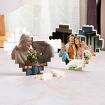Personlig hjärtformad foto byggsten pussel födelsedag årsdag bröllopsgåva för familj