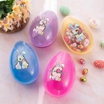 Personalisierte niedliche Osterhasenohren Eier Initiale füllbare Ostereier mit Namen Ostern Party Favor Geschenk für Jungen Mädchen