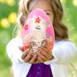 Fiori personalizzati Uovo di Pasqua Jumbo riempibile con nome Festa di Pasqua Regalo di caccia per ragazzi Ragazze