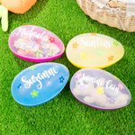 Fiori personalizzati Uovo di Pasqua Jumbo riempibile con nome Festa di Pasqua Regalo di caccia per ragazzi Ragazze