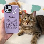 Henkilökohtainen 1-4 Lemmikkieläinten muotokuva Kuvat Double-layer Phone Case iPhone Samsung nimi Syntymäpäivälahja Koiralle Kissa Lemmikkieläinten ystäville
