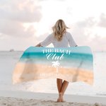 Personalizada The Bach Club Toalla de playa suave, absorbente y de secado rápido con el año y el lugar Vacaciones de verano Accesorios Regalo de cumpleaños para ella