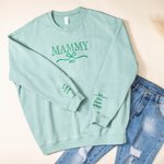 Personalisierte Multicolor Bogen bestickt Oma weiches Sweatshirt Hoodie mit 1-12 Namen der Enkelkinder Muttertag Geburtstag Geschenk für Oma Mama