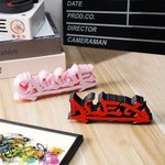 Personalized Multicolor 3D Printed Graffiti Name Plate Office Desk Decor Housewarming Birthday Gift for Friends Graffiti Lovers