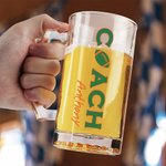 Personalised Football Soccer Coach Design 16 oz Name Beer Pint Glass Beer Mug with Handle Birthday Appreciation Gift for Coach