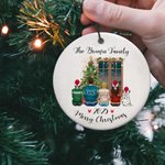 Personalized Ceramic Family Members Ornament Merry Christmas Gfit for Family