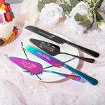 Couteaux de Gâteau Personnalisés avec Initiales Noms Date Gravés Set de 2 Cadeau Cérémonie de Mariage pour Couple Mariés
