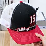 Personalized Multicolor School Spirit Hat Chain with Name Back to School Sports Team Birthday Gift for Student